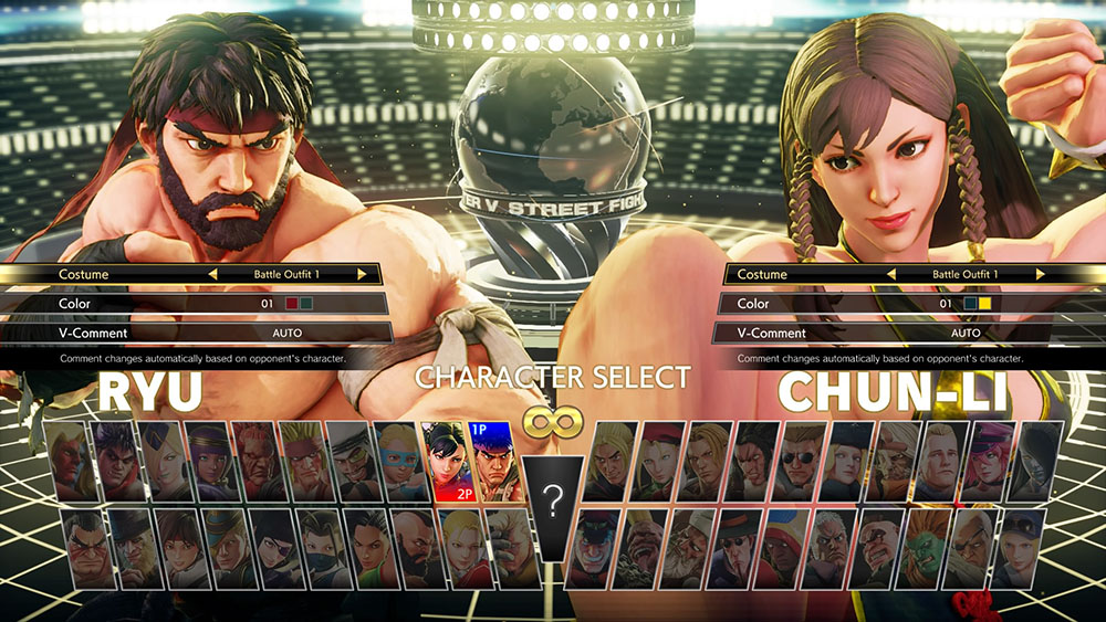Street Fighter 5 Champion Edition Character Select Screen (All 46