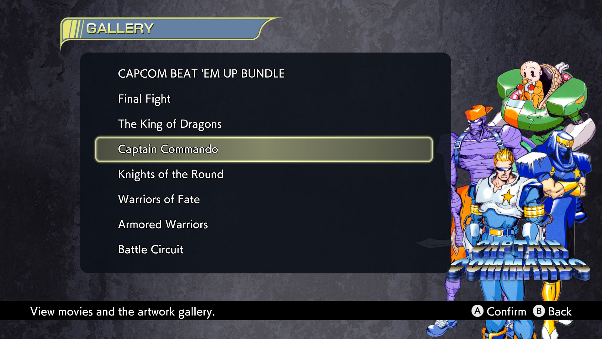 CAPCOM BEAT 'EM UP BUNDLE Manual web oficial