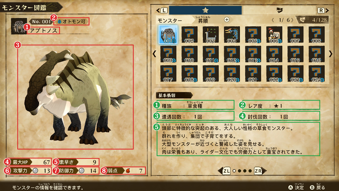 図鑑 モンスターハンターストーリーズ2 破滅の翼 公式webマニュアル 図鑑 モンスターハンターストーリーズ2 破滅の翼 公式webマニュアル