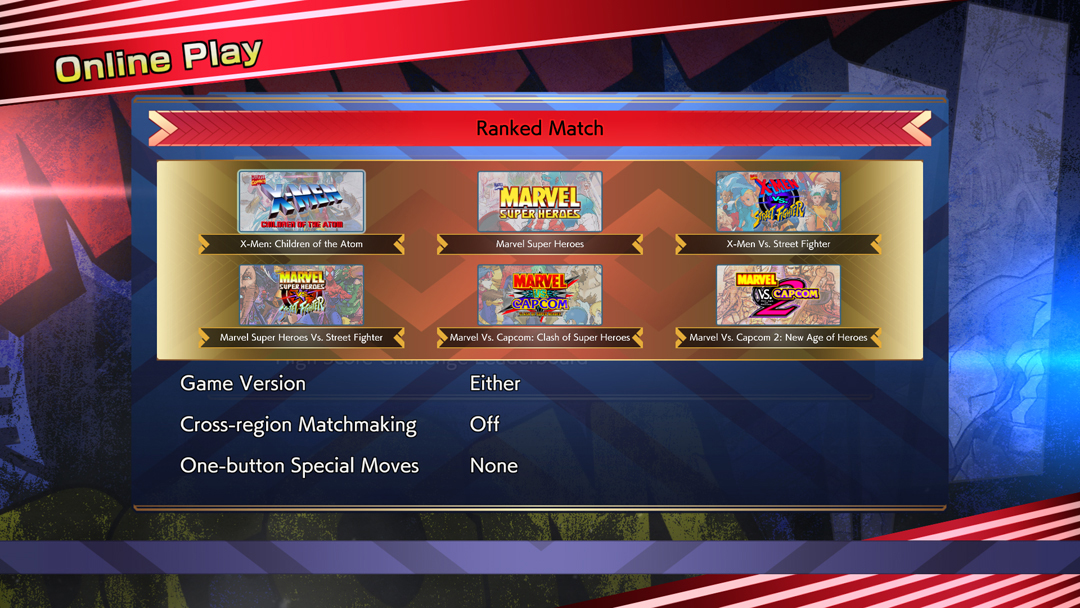 MARVEL vs. CAPCOM Fighting Collection: Arcade Classics Web Manual